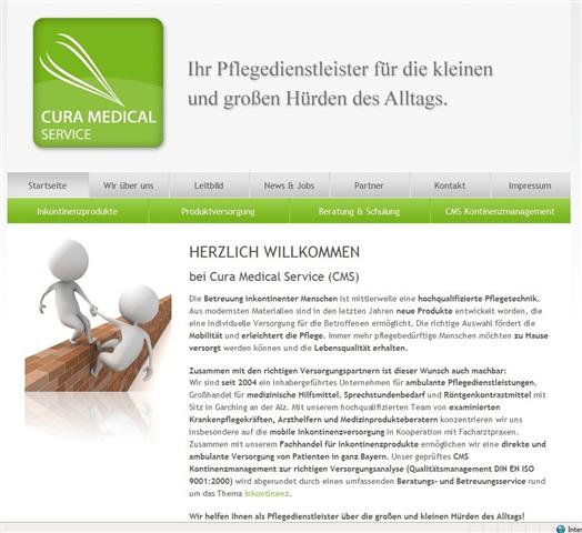 Screenshot Cura Medical Service Garching